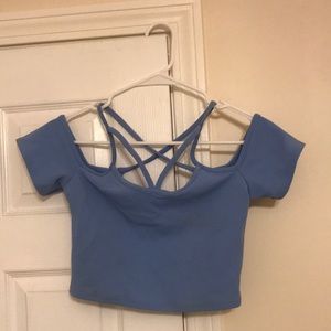 Criss-cross crop top size small